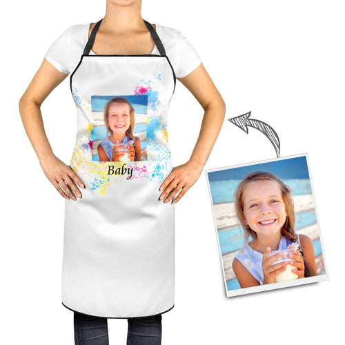 Personalized Kitchen Cooking Apron with Your Photo and Name