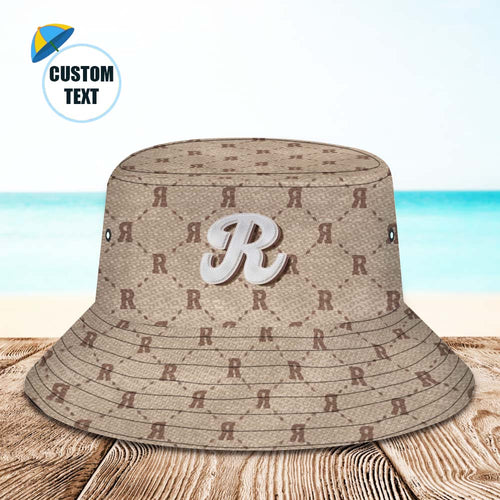 Custom Bucket Hat Unisex Plaid Fisherman Hat Personalised Letter - MyFacepajamas