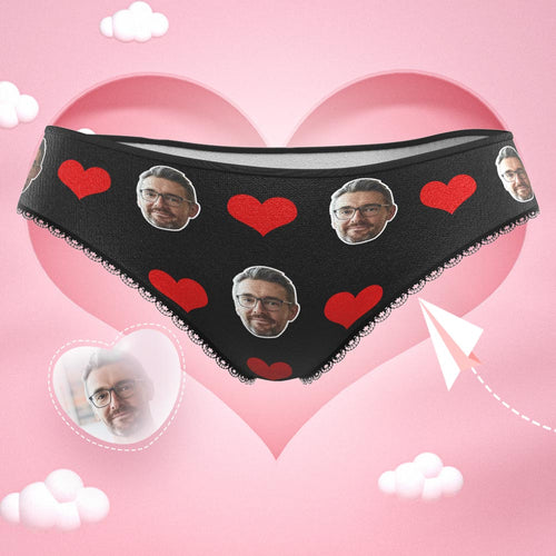3D Preview Valentine's Day Gift Heart - Custom Face Panties