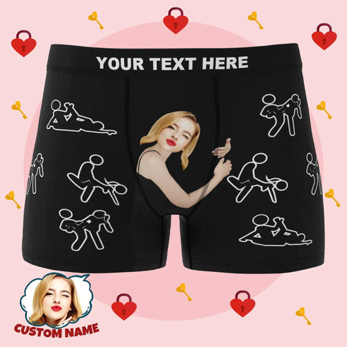 3D Preview Personalize Face Boxer Custom Sexy Naughty Underwear Gifts for Him