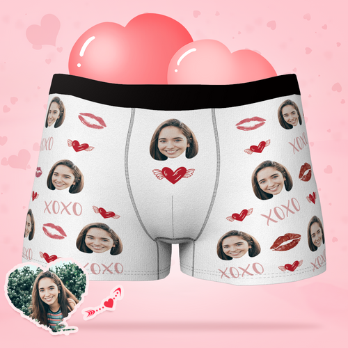 Men's Customized Boxer Shorts XOXO Valentine's Gift