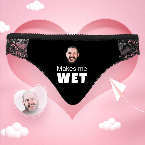 3D Preview Custom Women Lace Panty Face Sexy Panties - Makes Me Wet
