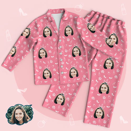Custom Face Pajamas Set Love My Mom Personalized Mothers Day Gifts