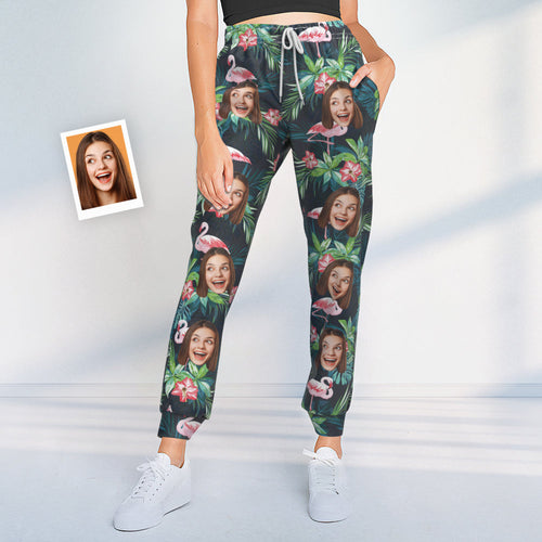 Custom Face Sweatpants Personalised Hawaii Design Unisex Joggers - Gift for Lover