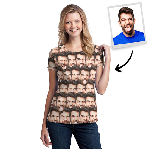 Personalized Mash Face Photo T-shirt