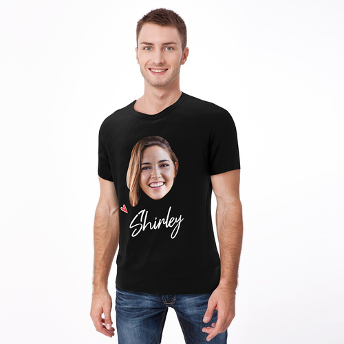 Personalized Photo and Name T-shirt for Man