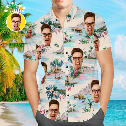 Custom Hawaiian Shirts Mountains and Rivers Online Preview Aloha Beach Shirt For Men