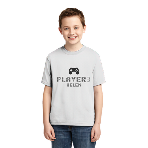 Custom Name Matching Family Gaming Shirts Personalised Kids Shirts Polyester T-shirt