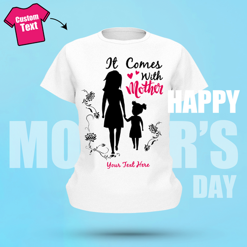 Custom Photo T-shirt Adorable Babies Matching Mother Daughter