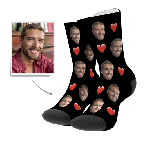 Custom Love Photo Socks For Father - Unisex