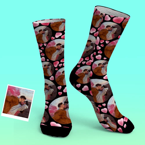 Custom Photo Socks Adorable Fun Printed Heart Socks Gift